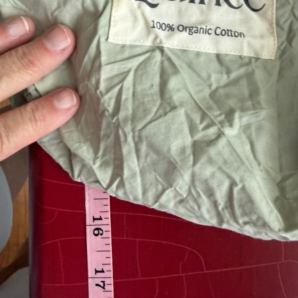 Quince Organic Cotton Drawstring Storage Dust Bag Sage Green Travel‎ O